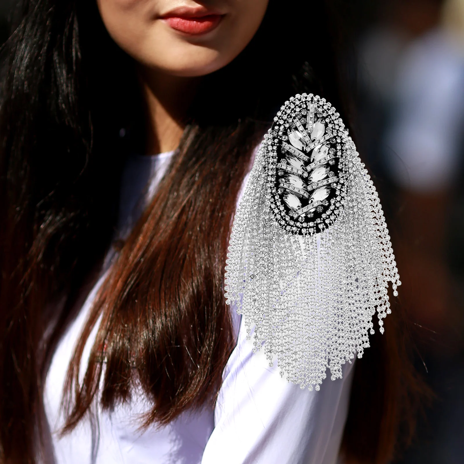 

2pcs Metal Epaulets Suit Epaulets Tassel Fringe Decor For Wedding Party Costume Stage Uniform Clothing Accessories