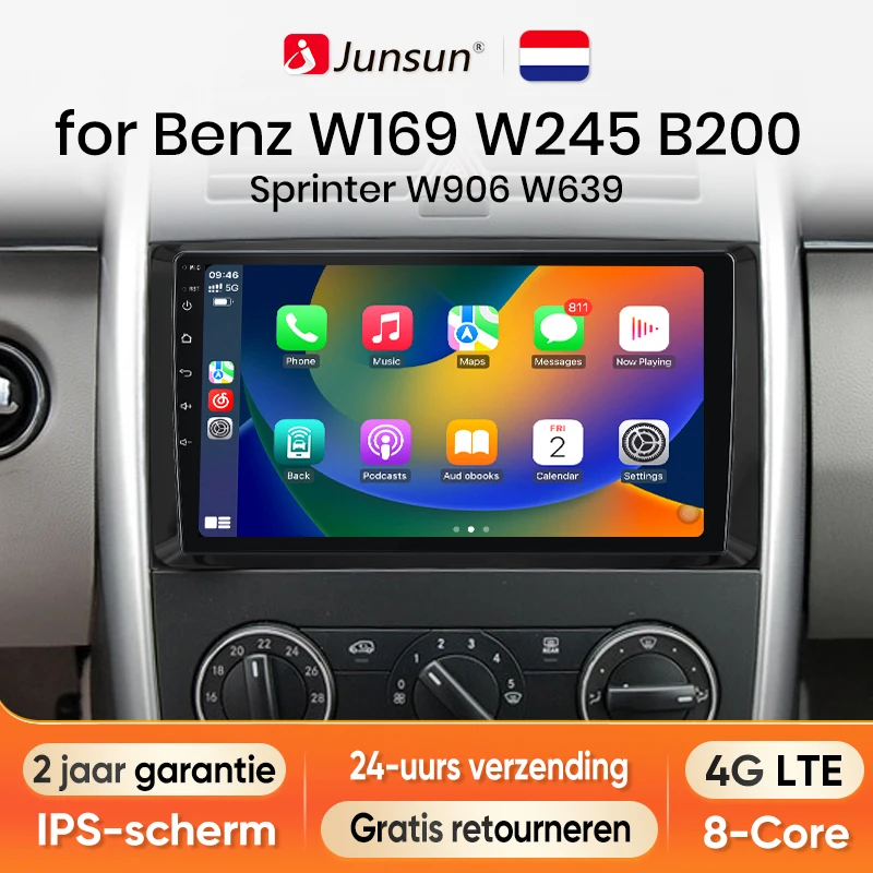 Junsun Car radio Stereo For Mercedes Benz W169 W245 B200 Wireless CarPlay Android Auto GPS RDS Touch Screen Autoradio Head Unit