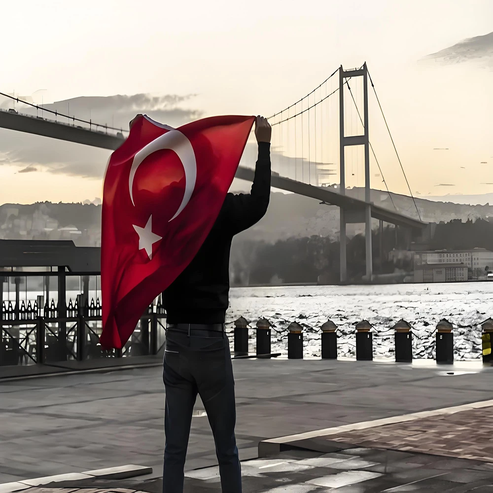 Turkey National Flag 90x150 Cm Polyester – Hanging Banner for Home/Events/Turkish Pride