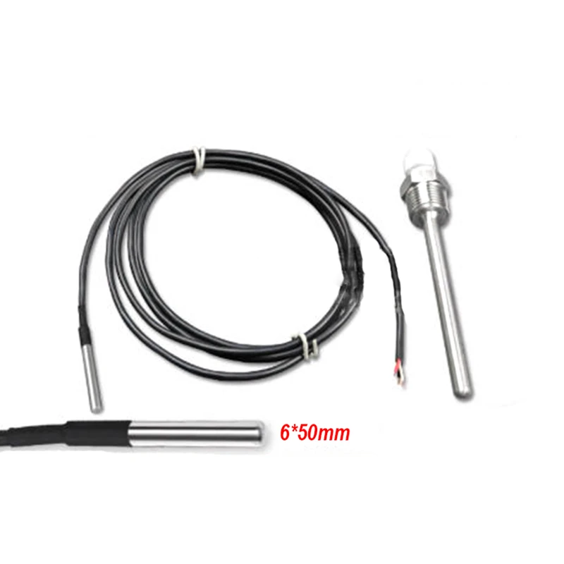 1PC PT100/PT1000 Temperature Sensor Replaceable Probe DIA=7mm SUS304 Blind Tube BSP G1/2