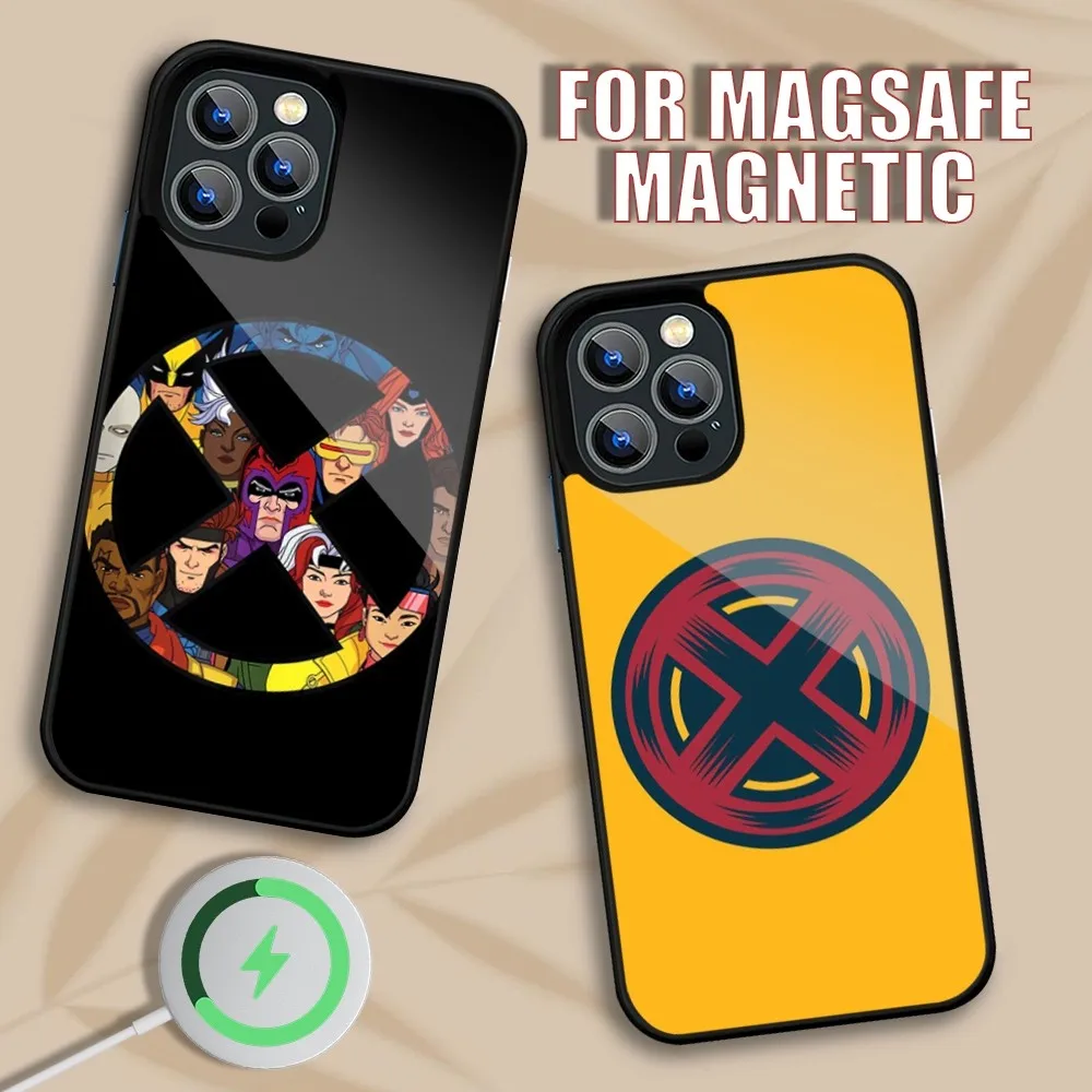 MINISO Marvel X Men Xmen Wolverine Phone Case For iPhone 15 14 13 12 11 Pro Max Plus Magsafe Magnetic Wireless Charging Cover