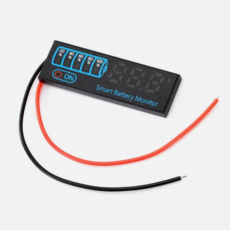 18650 Li-Ion Lipo prueba de litio 7-55V indicador de nivel de batería ácida probador pantalla LED módulo medidor capacidad medidor de voltaje-AT64