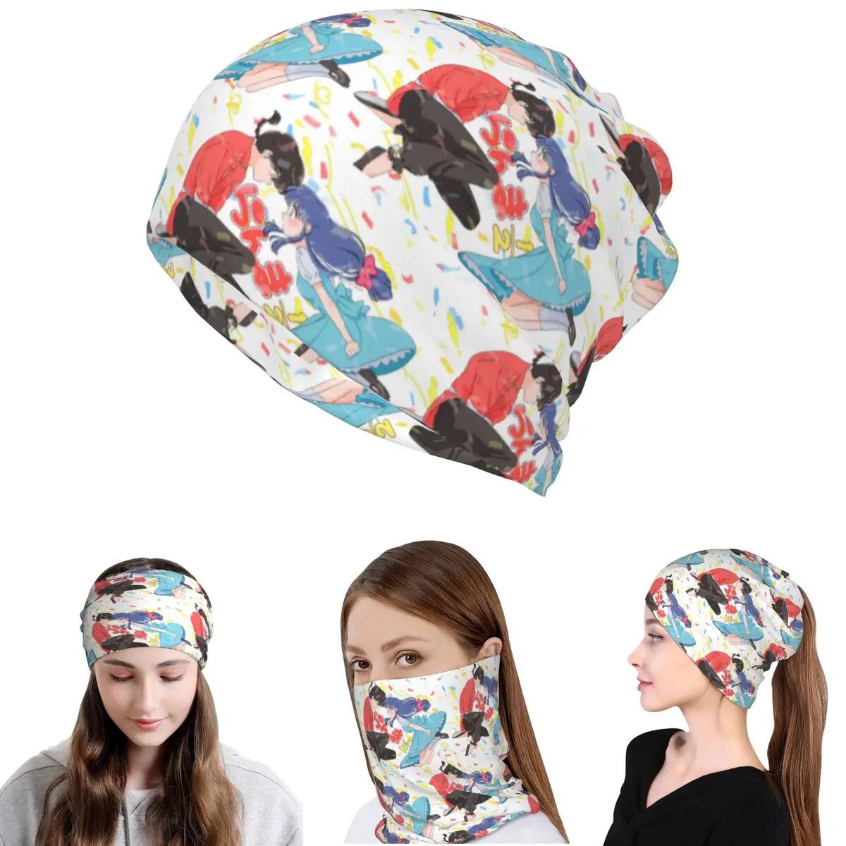 

P Chan Ranma Akane Anime Bandana Neck Gaiter Face Scarf Multi-use Cycling Scarf Beanies Hat for Men Women Adult Windproof