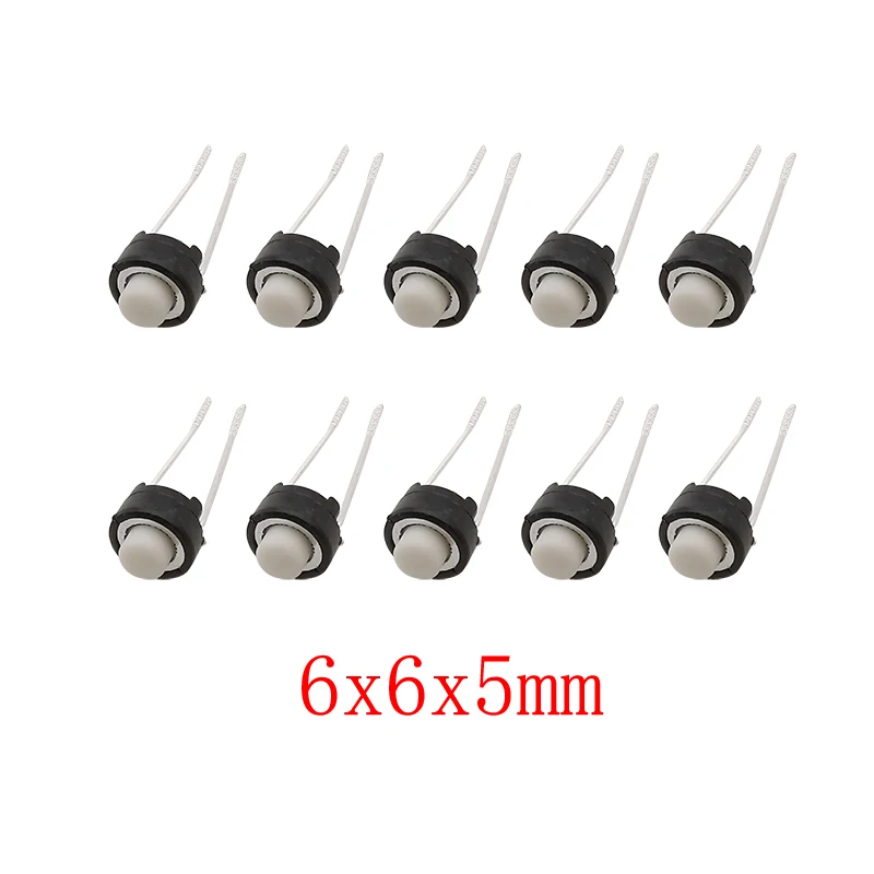 

50Pcs/lot Mini Micro Tactile Push Button Switch 6x6x5mm Momentary 2 Pin DIP Tact Button Switches DIY Accessories