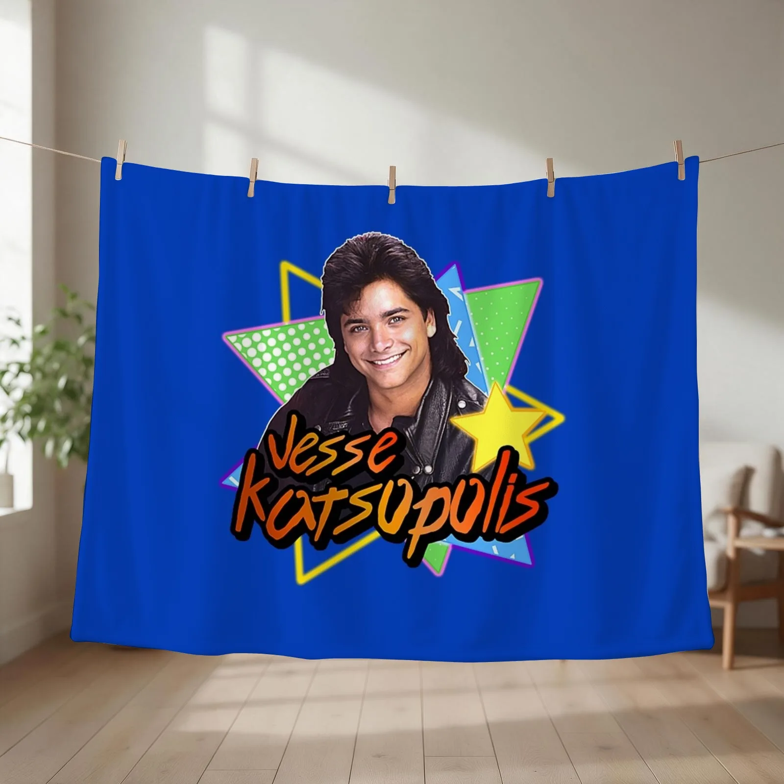 Uncle Jesse Katsopolis Full House 90s Tribute Throw Blanket Decoratives manga Cute Plaid Blankets For Baby Blankets