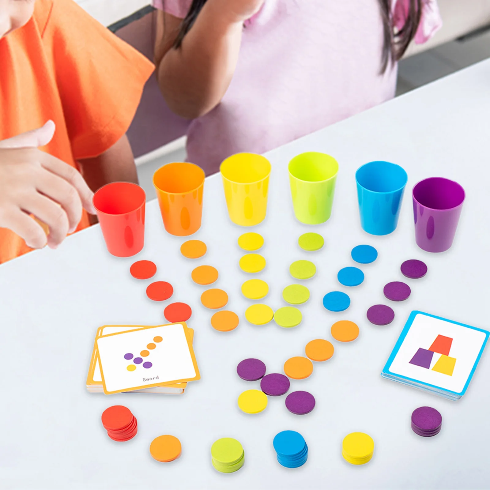 Folding Cup Folding Music Color Classification Logic Focus Training Toys Children's Interactive Games Competitive Folding Cup