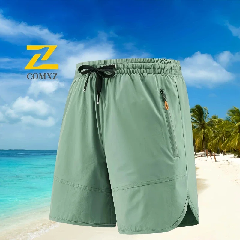 

Новые летние мужские шорты, ультралегкие, быстросохнущие, дышащие, универсальные спортивные шорты, шорты для серфинга с эластичной резинкой на талии, пляжные брюки