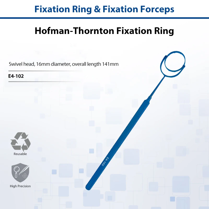 Hofman‑Thornton Fixation Ring Ophthalmic Fixation Ring Stainless Steel Instrument for Intraocular Eye Surgical Procedures