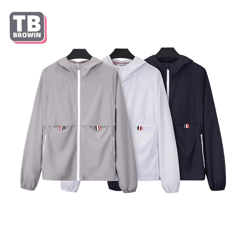 Men's Jacket Brand Quick Dry Sunscreen Clothing Uv Sun Protection Summer Coats Thin Casual Hooded Skin T&B Windbreaker