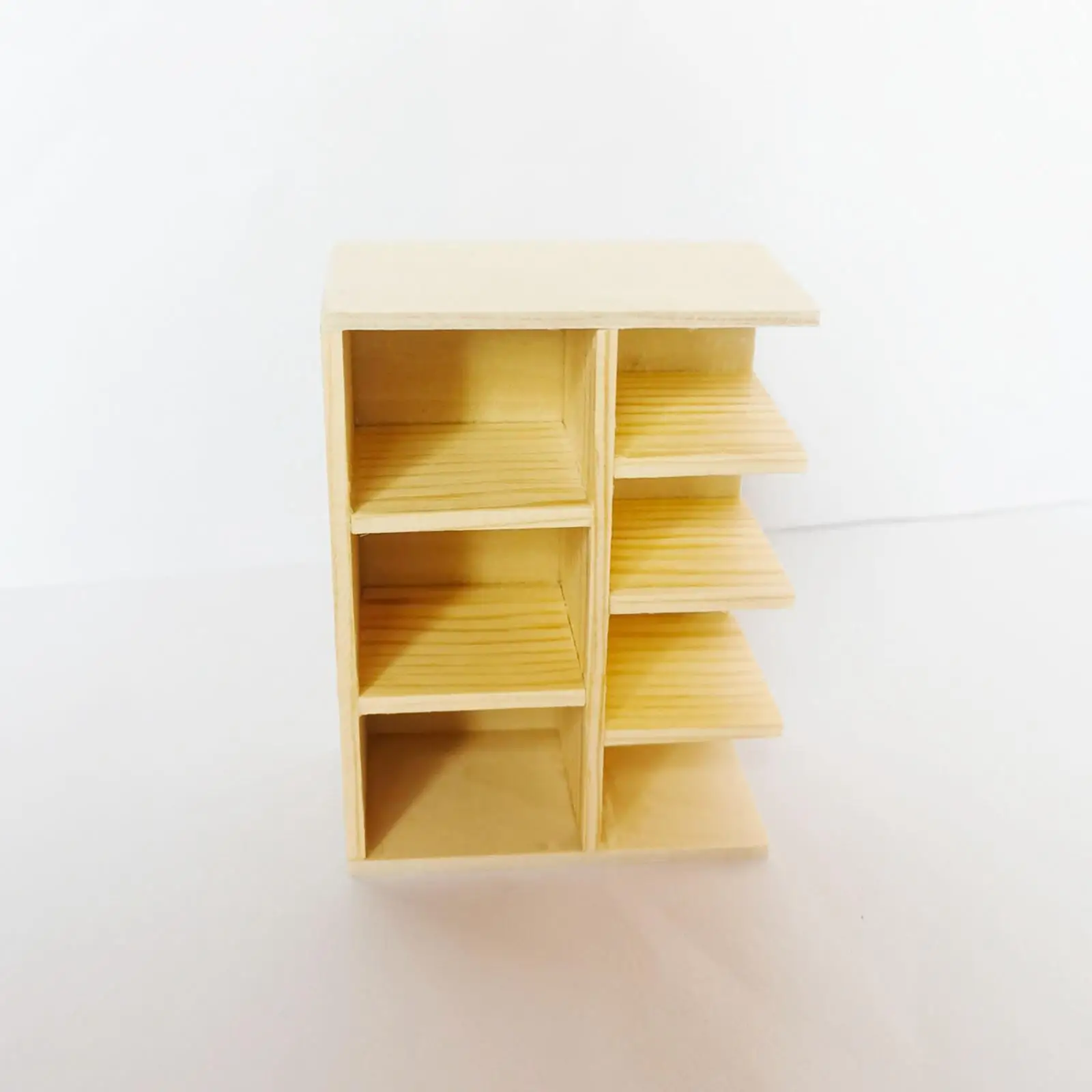 1:12 Dollhouse Bookcase Wood Decoration Living Room Model Dolls House Furniture Dollhouse Bookshelf Mini Bookcase Storage Shelf