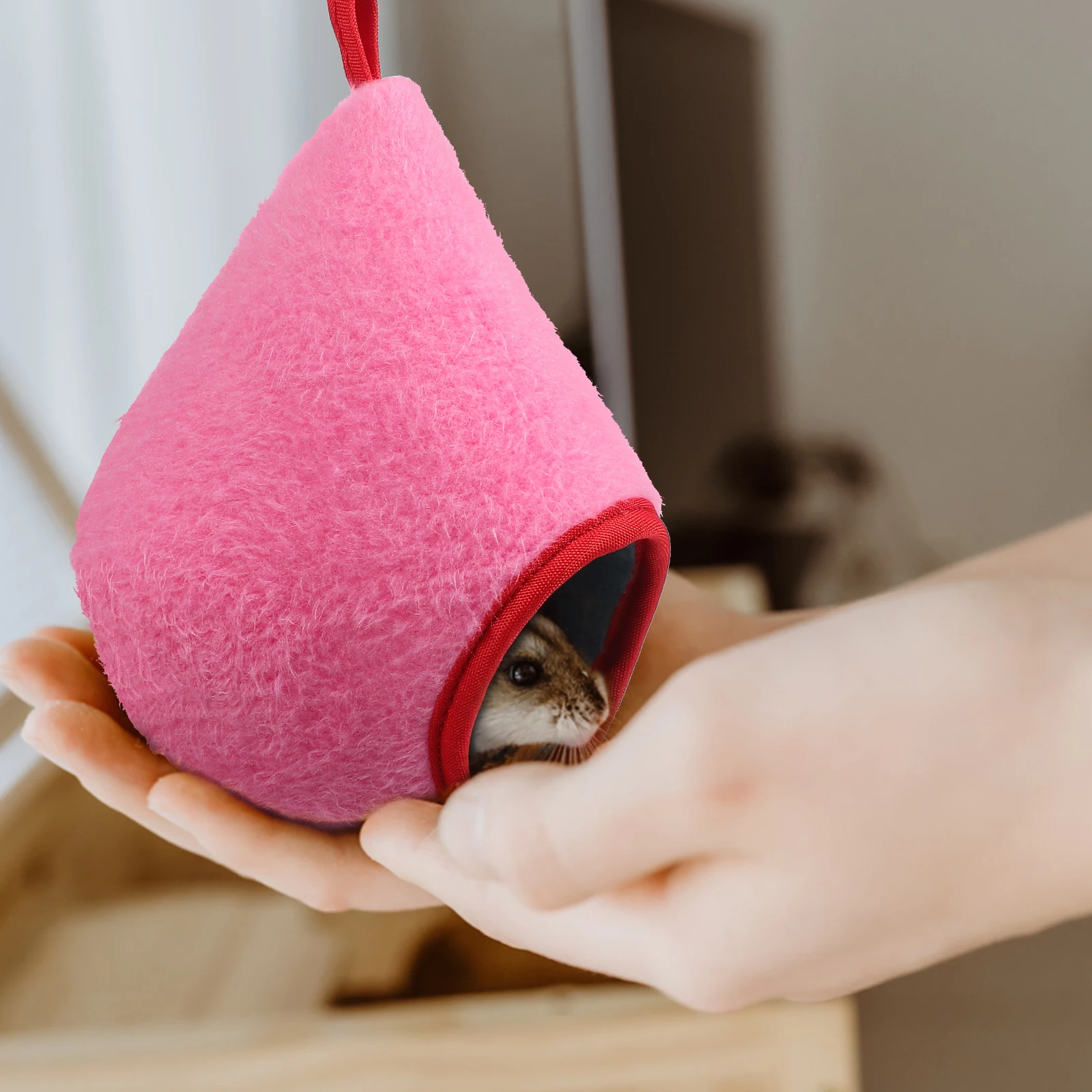 

Pink Cotton Nest Small Pet Bedding Resting Tunnel for Pets Hamster Warm Animal Beds