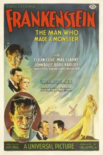 Frankenstein Film Movie Advert Vintage Retro style Metal Sign Plaque