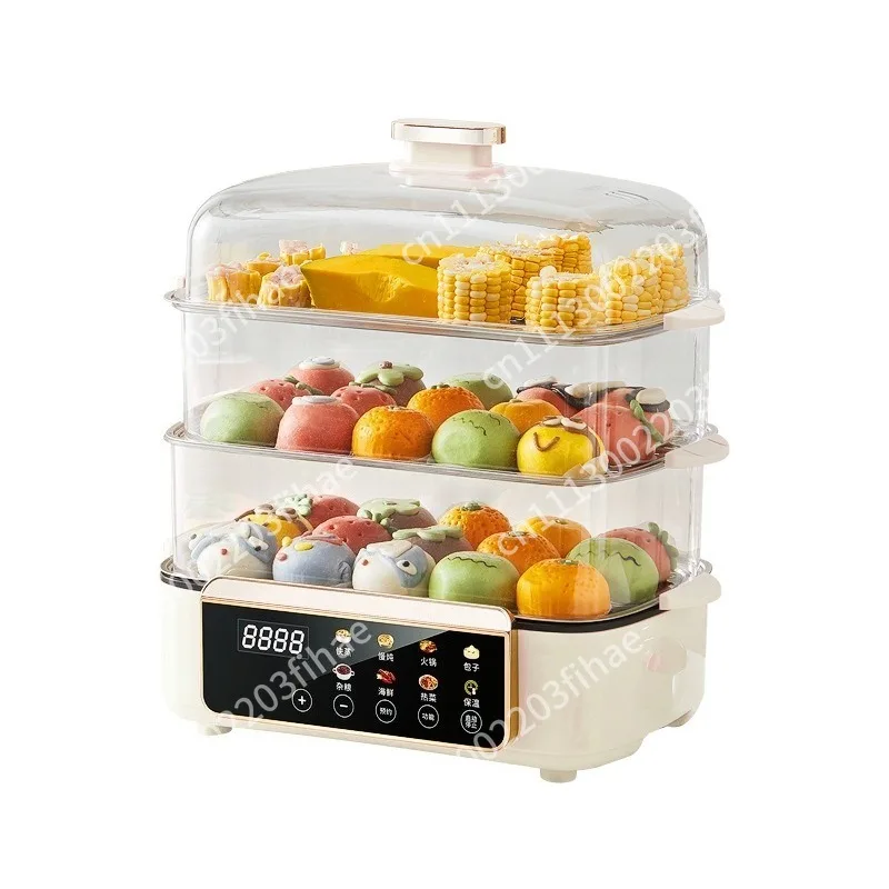 Steamer Multifunctional Household Three-layer Stew and Cooking Integrated Pot Large Capacity Appointment Timed Steamer
