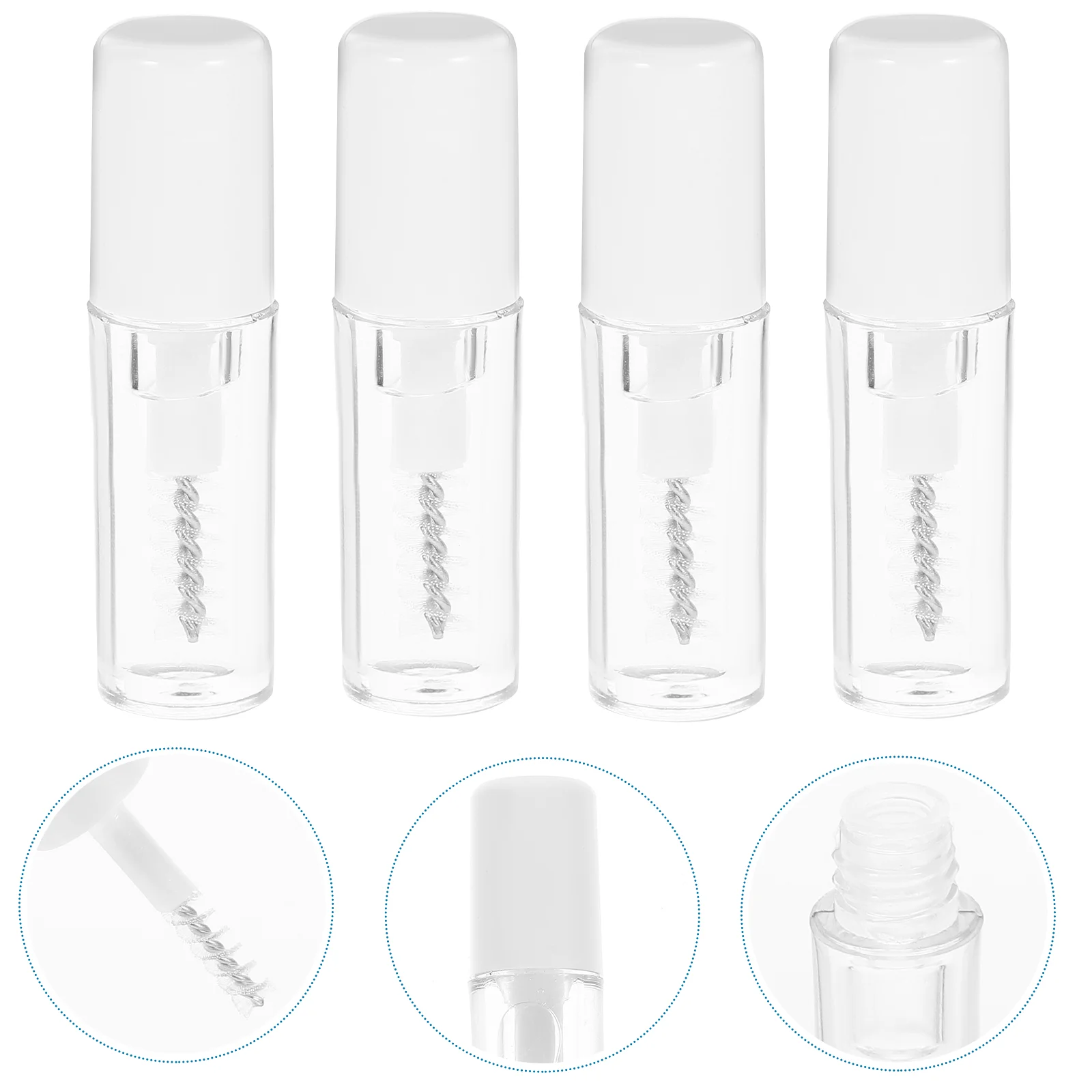 4 ชิ้น Mini Eyelash Fixing Liquid Clear Brow Gel Long Lasting Eyebrow Setting มาสคาร่าน้ําหนักเบาโปร่งใสแต่งหน้าเครื่องมือปลอดภัย