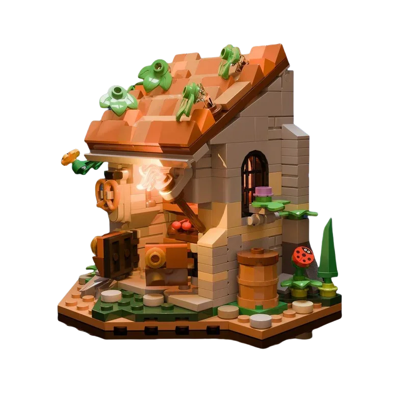 311 Juguete de bloques de construcción MOC Modelos de panadería medievales, un juego de juguetes de ensamblaje creativo DIY adecuado para todos los entusiastas de la arquitectura