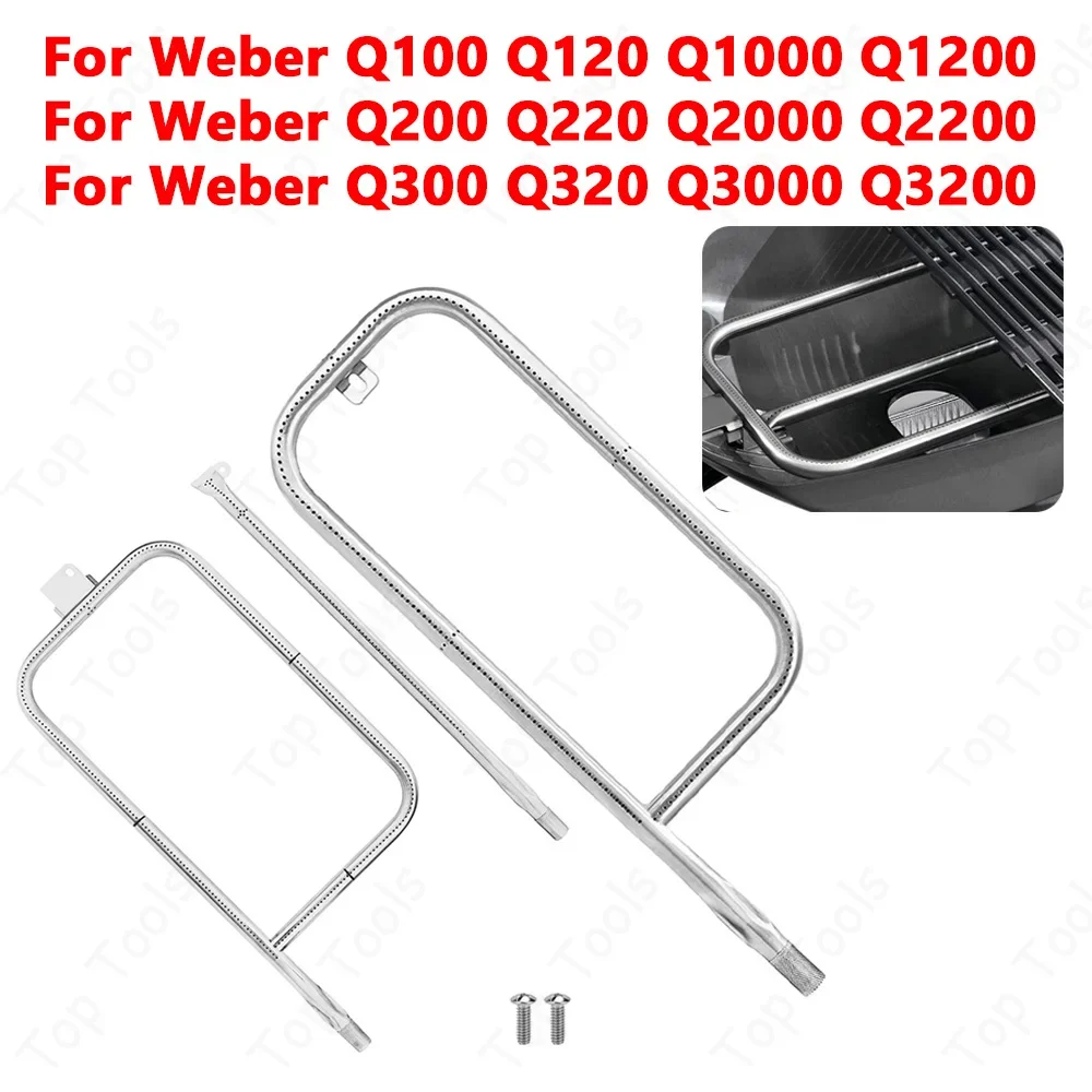 Stainless Steel Burner Tube Gas Grill Burner Tube Replacement For Weber Q3000 Q3200 Q300 Q320 For Weber Q200 Q220 Q2000 Q2200