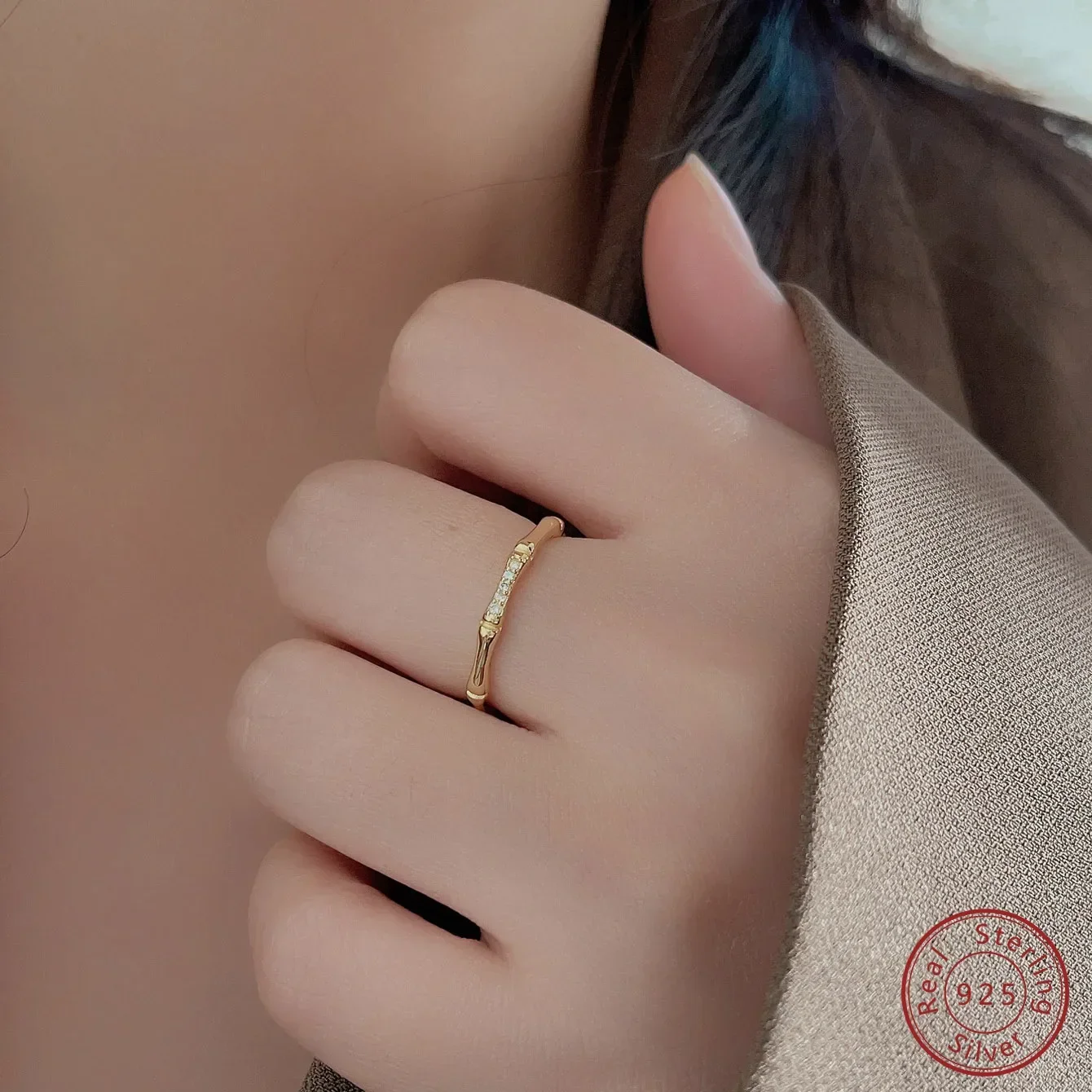 2024 Hete Verkoop Nieuwe 100% 925 Sterling Zilver Eenvoudige Gepersonaliseerde Botverbinding Ring Vrouw Modieuze Luxe Unieke Design Sense Ring