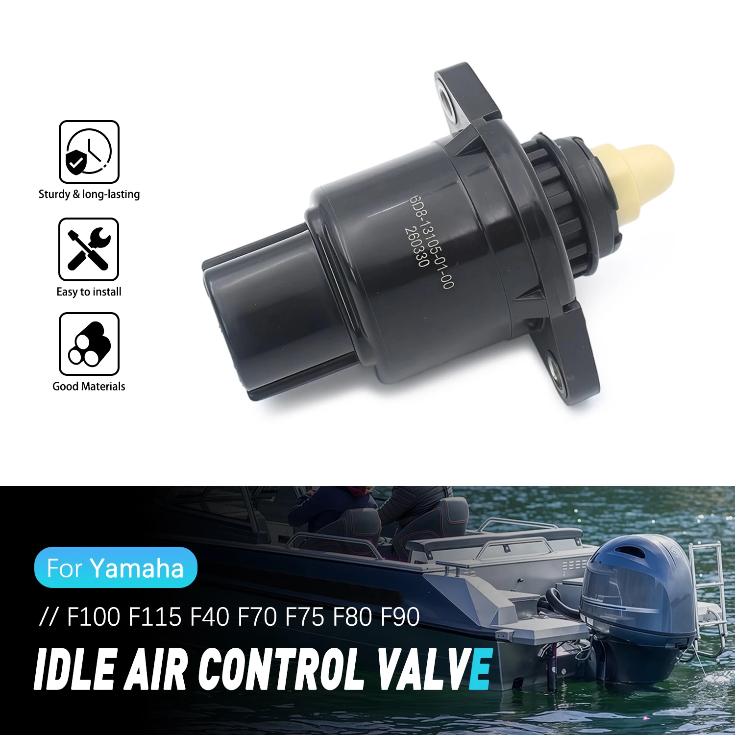

Idle Speed Air Control Valve Accessories For Japanese Car Yamaha F8 F90 F100 F115 F40 F70 F75 6C5-13713-00-00 6C5137130000