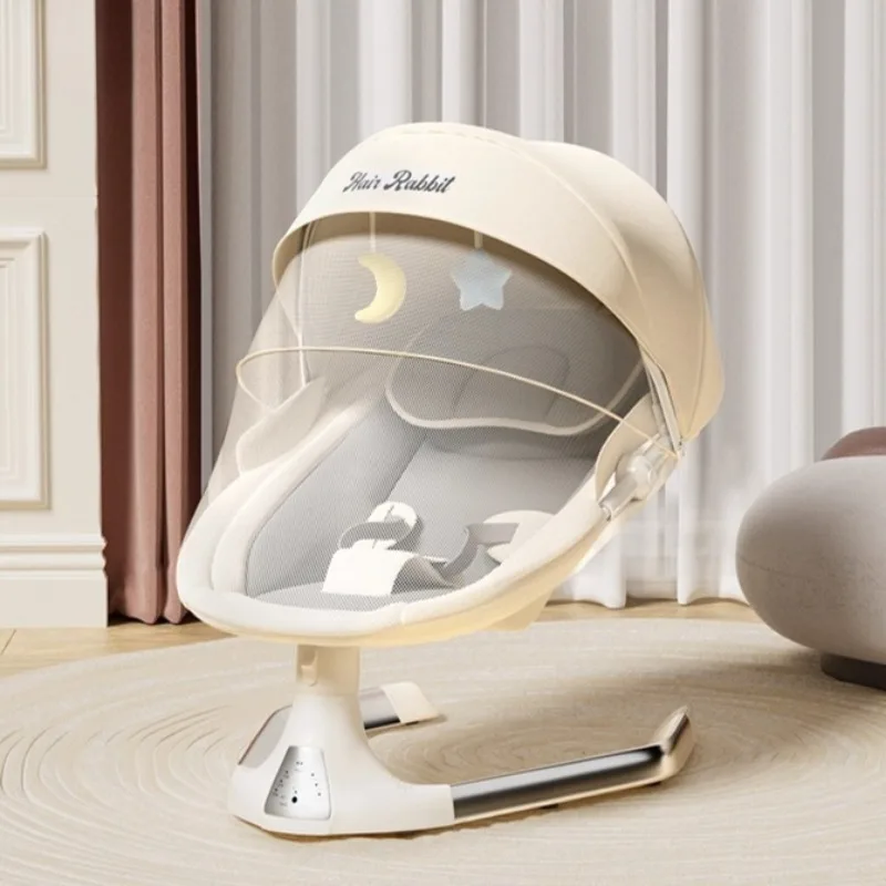 

Electric Baby Swing for Infants, 3 Speed Settings, Built-in Songs,Bluetooth & USB Music, Adjustable Baby Bouncer for Nursery Use