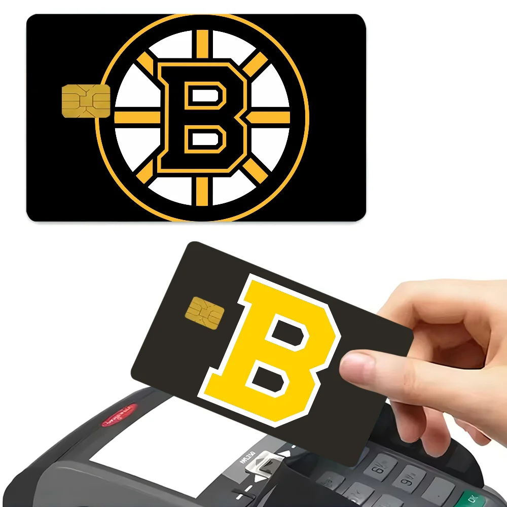 B-Boston Bruins Diy Credit Debit Card Sticker Party Sticker Decoration Waterproof Small Chip Card Skin Sticker