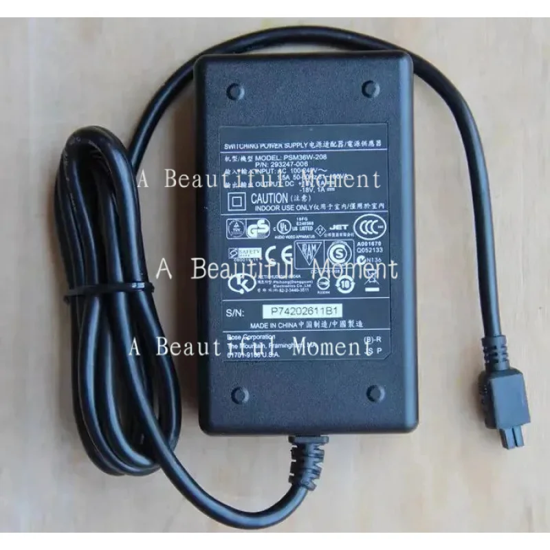 CHEN Original for BOSE SoundDock Series II III 2 3 4Pin 18V1A 4 Prongs Audio Power Adapter PSM36W-208 PSM36W 208WQ