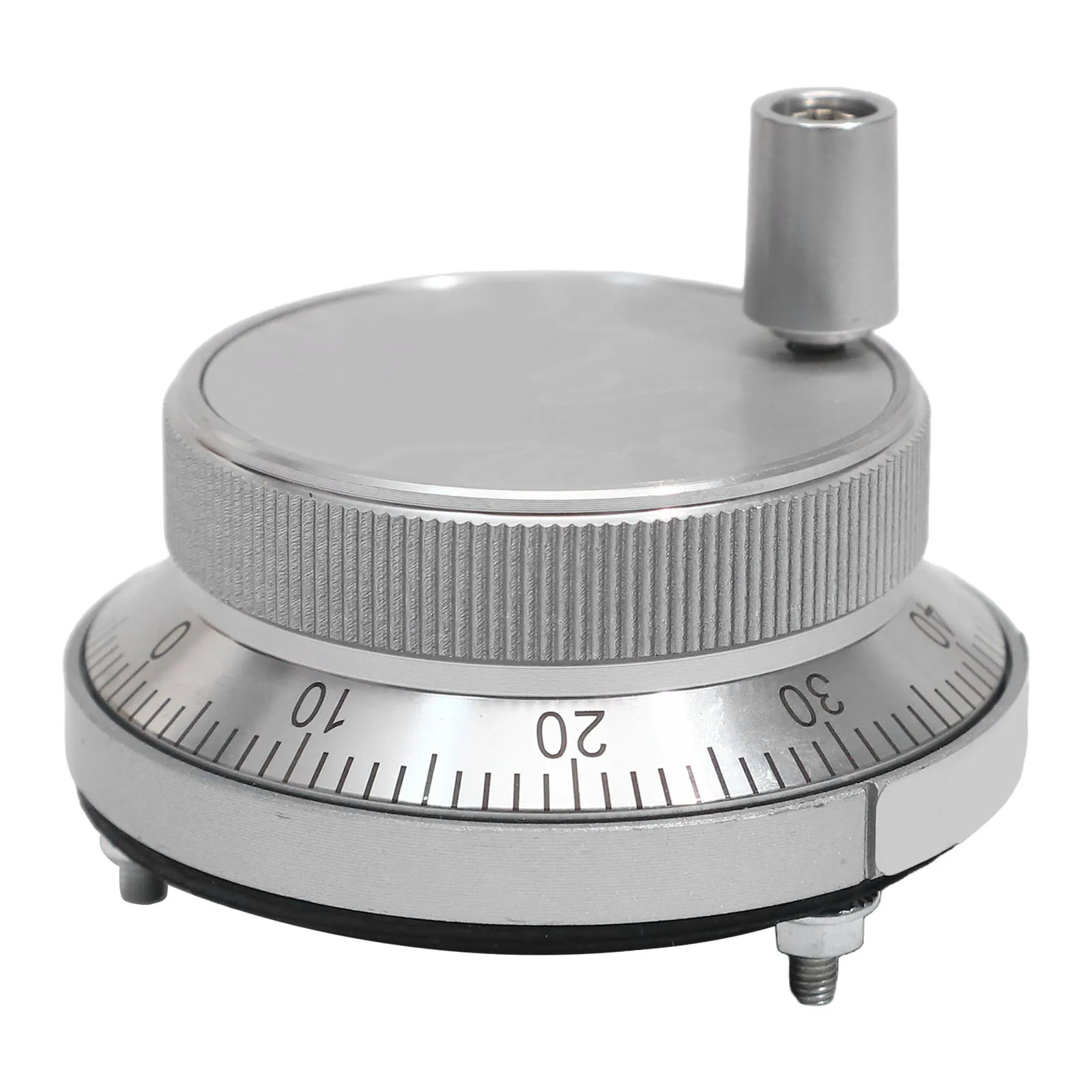 Silver CNC Pulser Handwheel Aluminum Alloy Handwheel Knob 4 Pins Connector Robust Construction Smooth Rotation