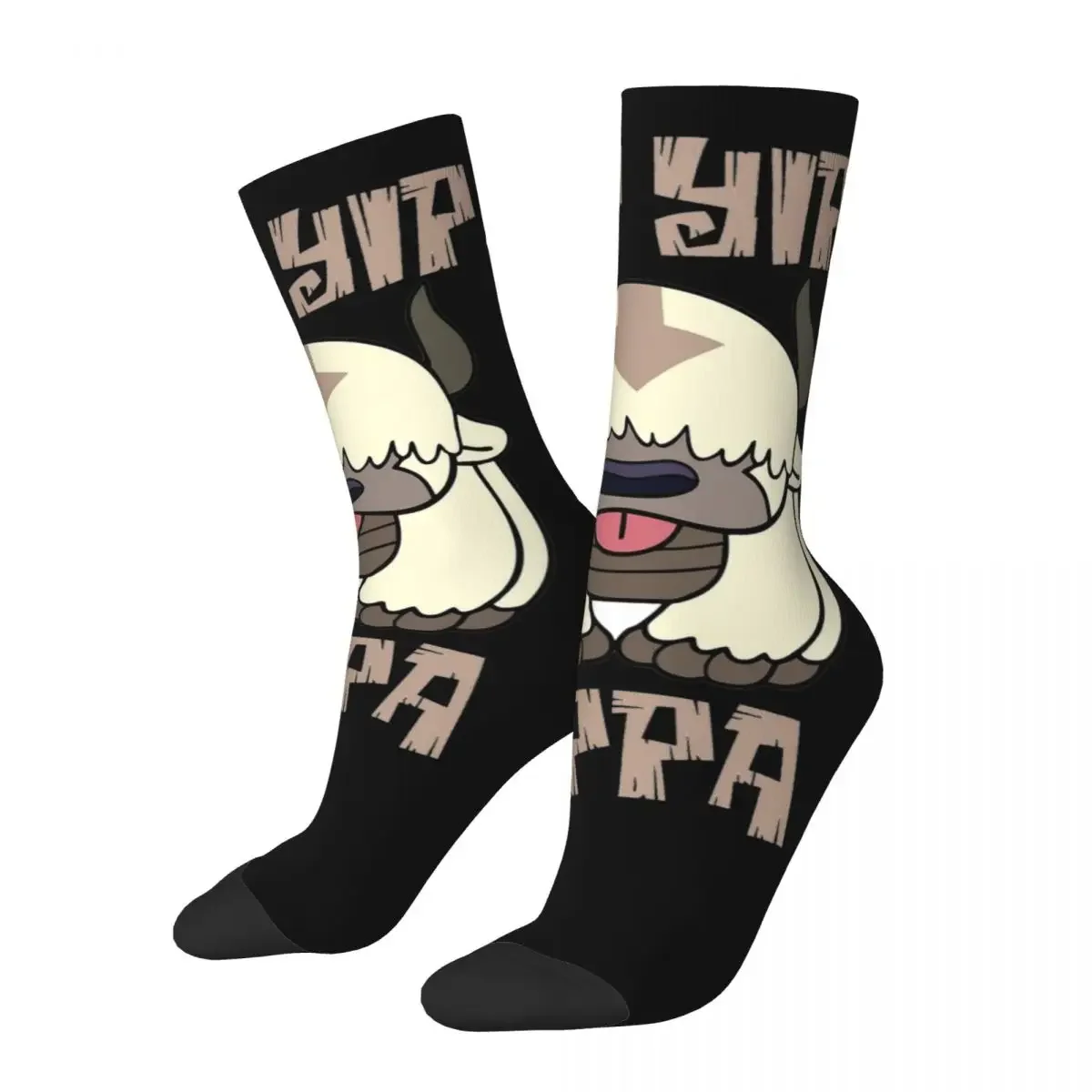 Yip Yip Appa Anime Socks Men's Women's Funny Happy The Last Airbender Socks Novelty Spring Summer Autumn Winter Socks Gifts