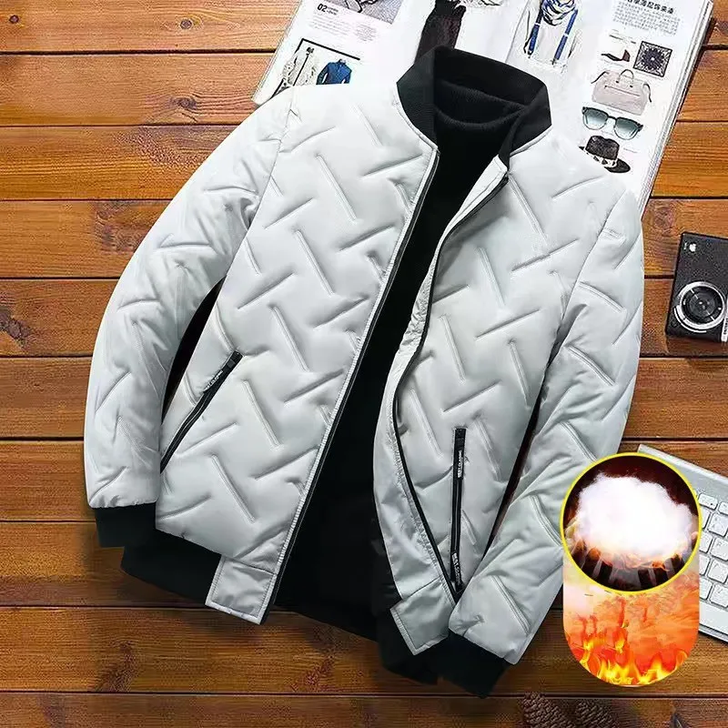 Men Golf Jackets Down Cotton Golf Wear Clothes Man Winter Thick Warm Golf Coats Windbreak Top Stand-up Golf Clothingl Male 골프웨어