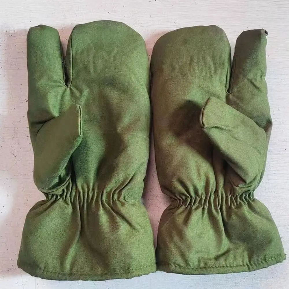Thermal Cycling Gloves Thickened Cotton Lining Durable Polyester Material Windproof Winter Mittens For Daily Work