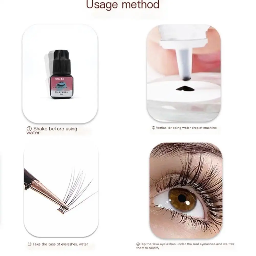 5ml Eyelashes Extension Glue Waterproof Lasting Grafting Makeup NEW Glue Black Drying Tools Quick Lashes Glue Adhesive Irri H9R0