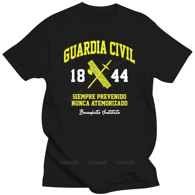 Nueva camiseta gráfica creativa de moda de manga corta de verano, camiseta de algodón CIVIL GUARD MOD, camiseta unisex de estilo vintage, tops de algodón