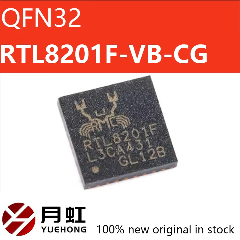 1/5/10/20pcs RTL8201F-VB-CG QFN32 RTL8201 Ethernet transceiver chip