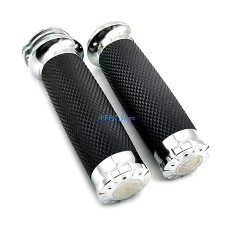 

U13C Retro Motorcycle Handlebar Grips Hand Grip Set Perfect for XL883 1200 Owners