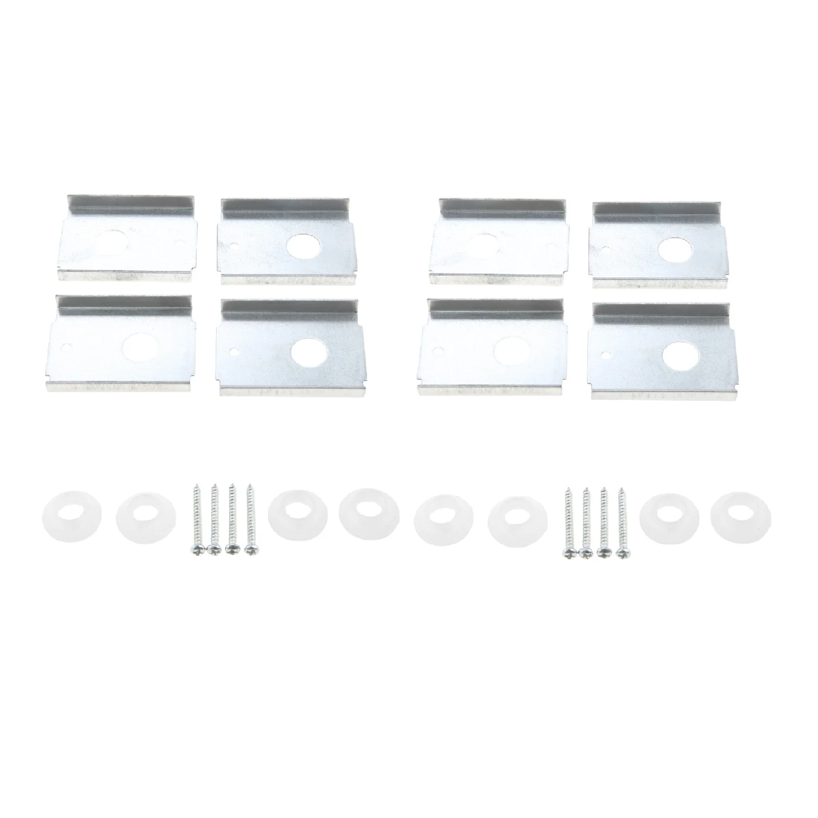 

8kits Steel Bi-fold Door Repairing Hardware fit 1-3/8" Wood Door for 7/16" Pivot Pin Top/Bottom Support Brackets Gaskets Replace