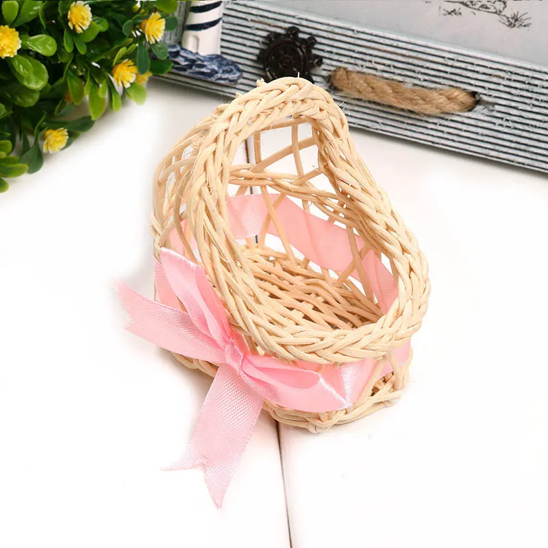 10/20Pcs Baby Dusche Dekoration Geschenke Für Gäste Mini Woven Blumen Korb Schokolade Candy Box Geburtstag Kinder Neugeborenen party Gefälligkeiten