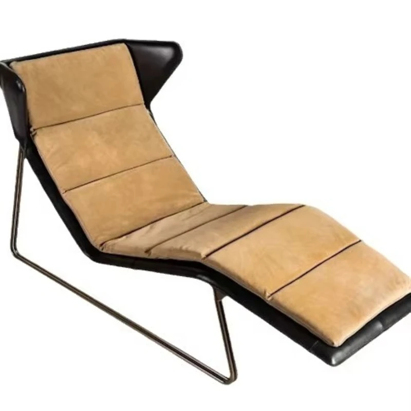 

Modern Nordic Style Single Sofa Chair Fabric Design Stainless Steel Recliner Reclining Home Furniture Living Room