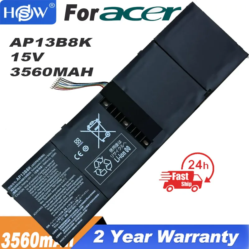 

AP13B3K AP13B8K 15V 53WH Laptop Battery for Acer Aspire V5 R7 V7 V5-572G V5-573G V5-472G V5-473G V5-552G M5-583P V5-572P R7-571