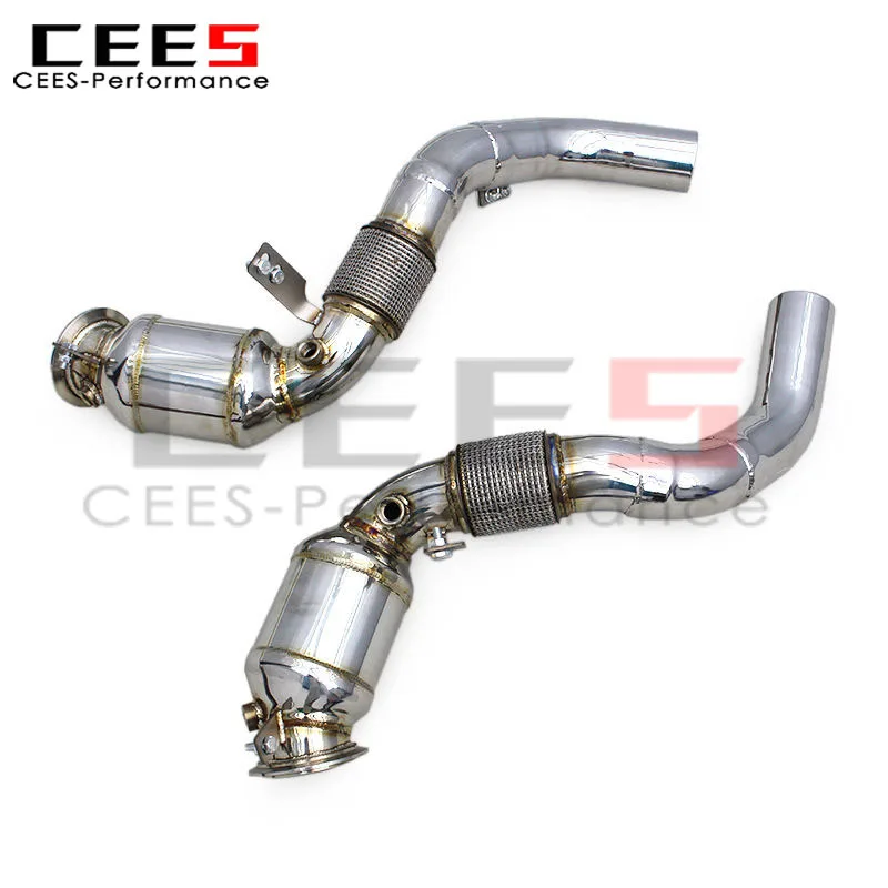 

CEES выхлопные трубы даунпайпа для BMW 650/650i F06/F12/F13 4.0T 2011-2017 SUS304 Высокопроизводительная котенок даунпайп выхлопная труба