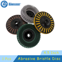 1 Pcs 4.5 Inch Bristle Discs Abrasive Bristle Disc 36/50/80/120 Grit with 5/8-11 Thread for Removing Coatings Paint Rust