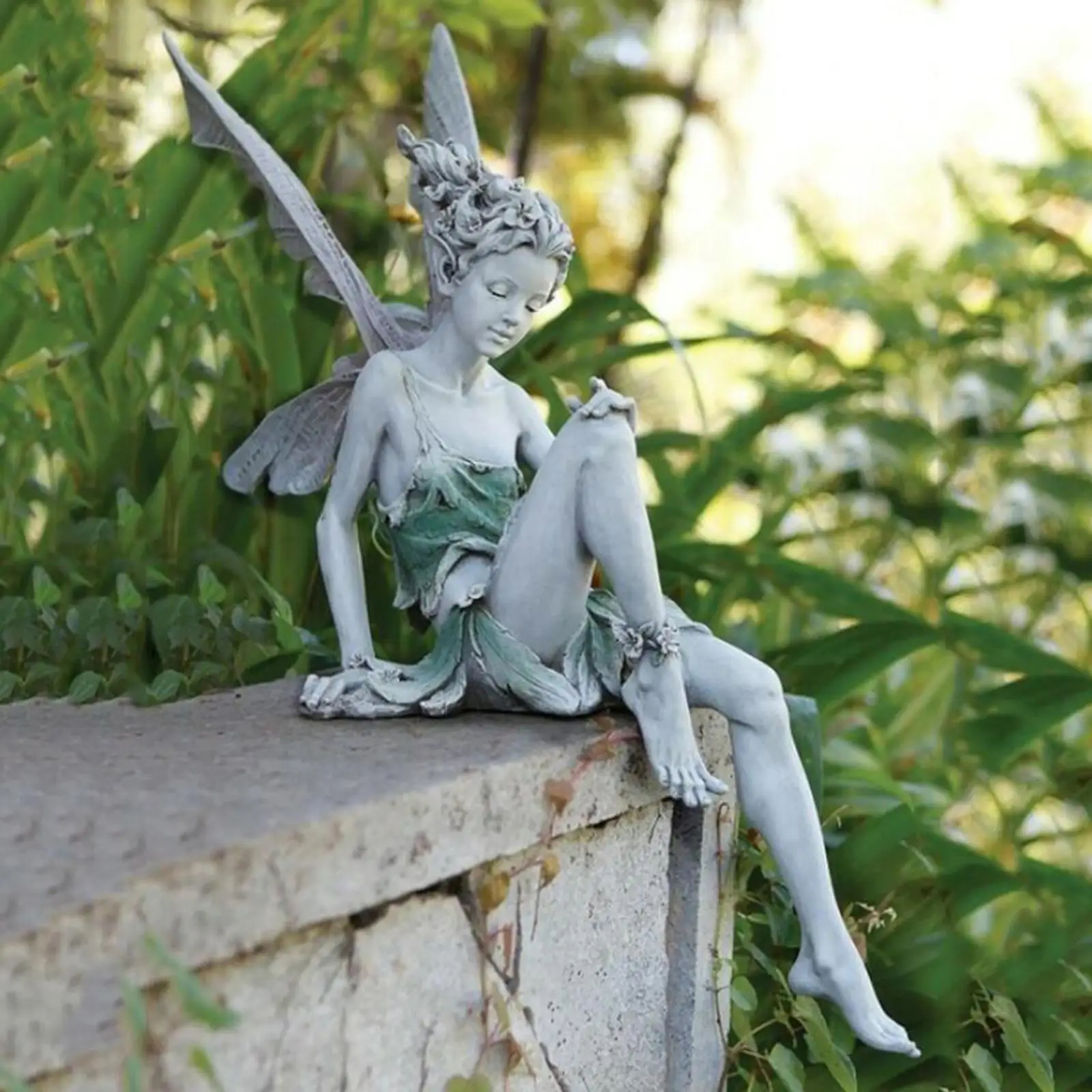 Garden Fairy Statue Pond Decorative Figurine Lawn Angel Sculpture Decoration