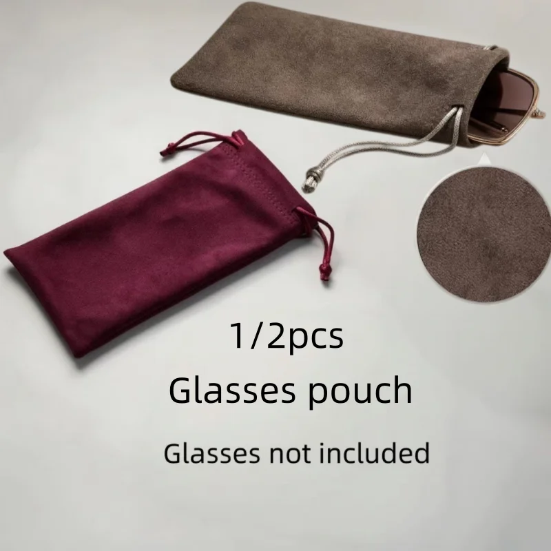 1/2pcs Glasses Pouch, Soft & Delicate, Lightweight & Practical, Easy to Carry, Multi-purpose, Stores Phone, Keys & More.