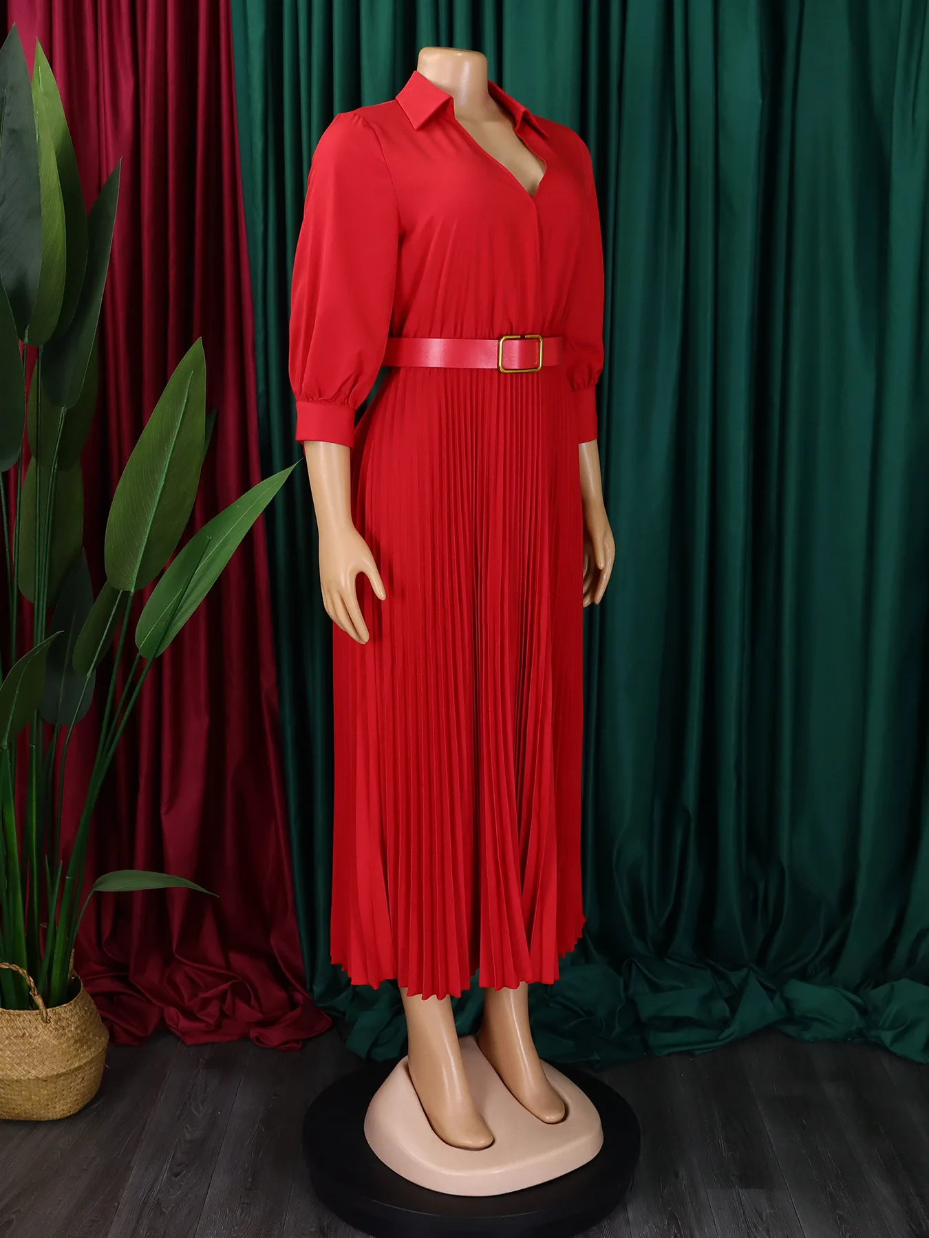 ATR-D472#2026 Spring New European and American Women's Wear Red, White, Hidden Blue Large Size Evening Dress Wholesale and Reta