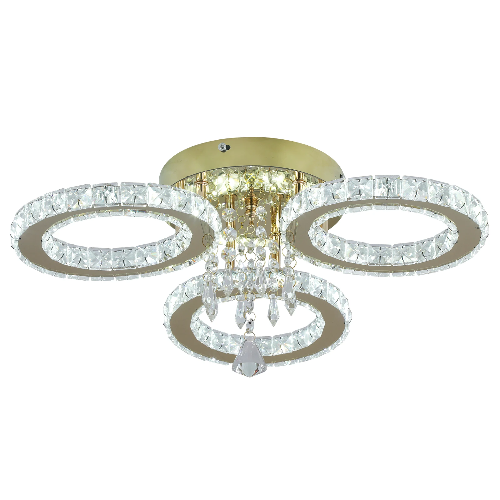 LED-Deckenleuchte Moderne Heimdekoration Kristall-Kronleuchter Luxus Wohnzimmer Schlafzimmer Esszimmer Goldene Deckenlampe Beleuchtung