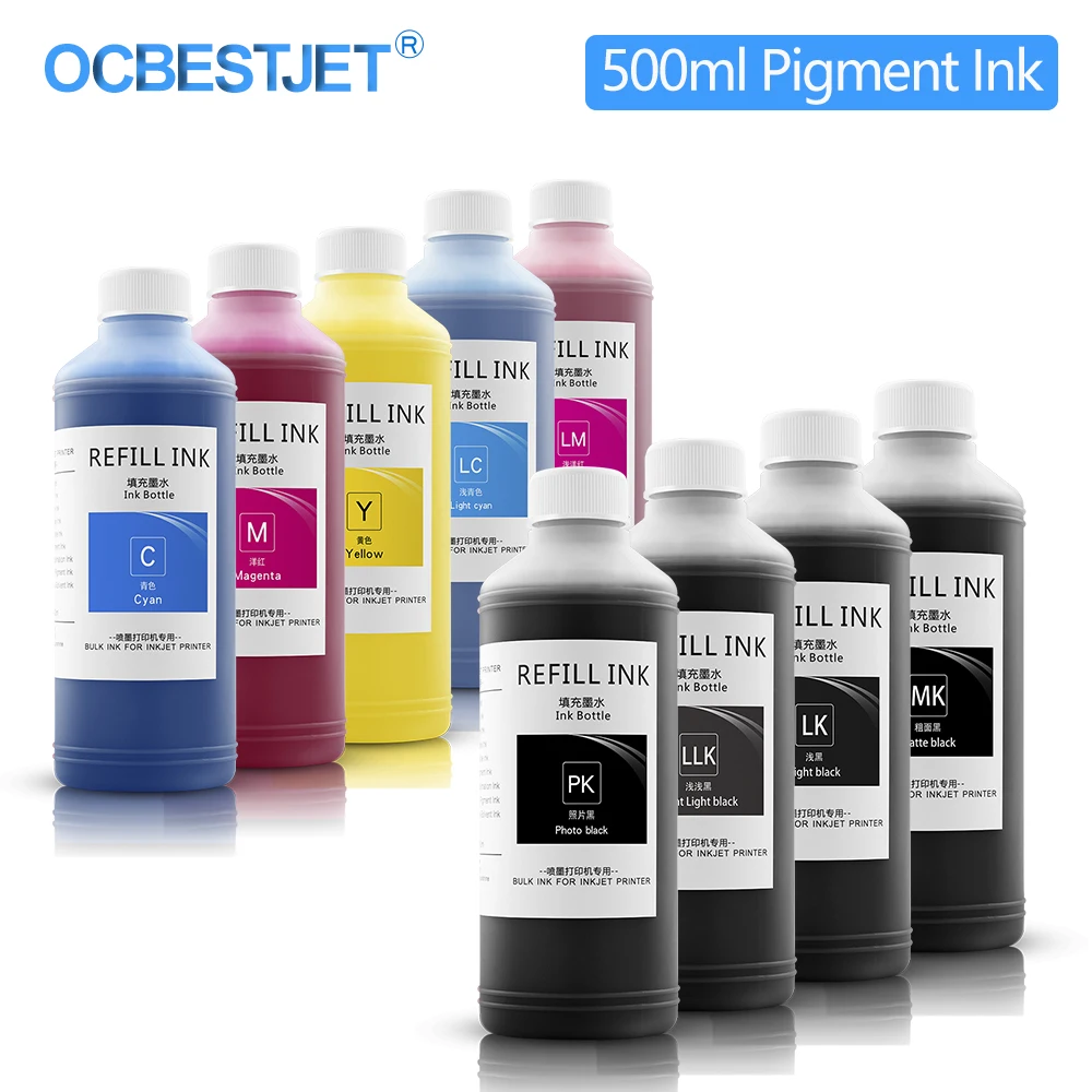 500ML Waterproof Pigment Ink For Epson Stylus Pro 3800 3880 7700 9700 7800 9800 4800 4880 7600 9600 7450 7910 9910 Printer