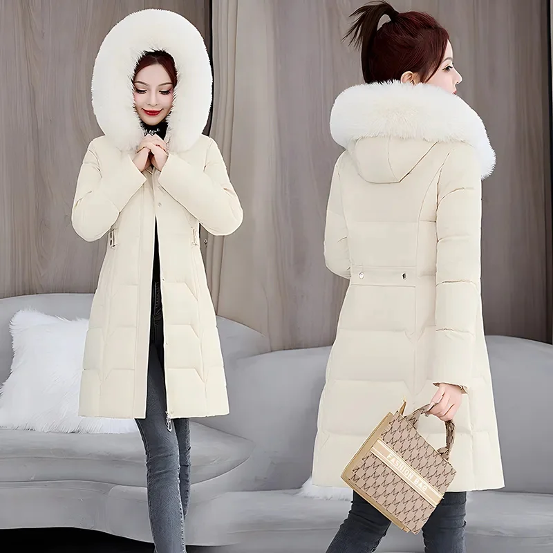 

Женское пальто, верхняя одежда с хлопковой подкладкой, модная женская пуховая хлопковая куртка 2025 года, корейская версия, свободная женская зимняя парка, пальто