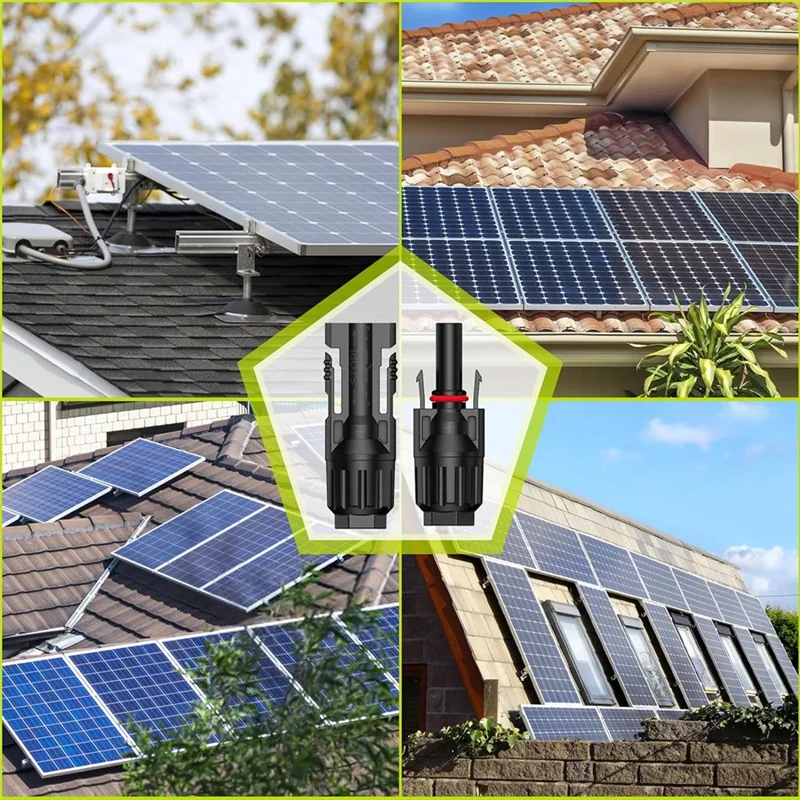 

AEE3-10 Pairs Solar Connector, 20Pcs Solar Panel Cable Connectors Adapter Male/Female IP68 1000V 30A With 2 Spanners 10AWG