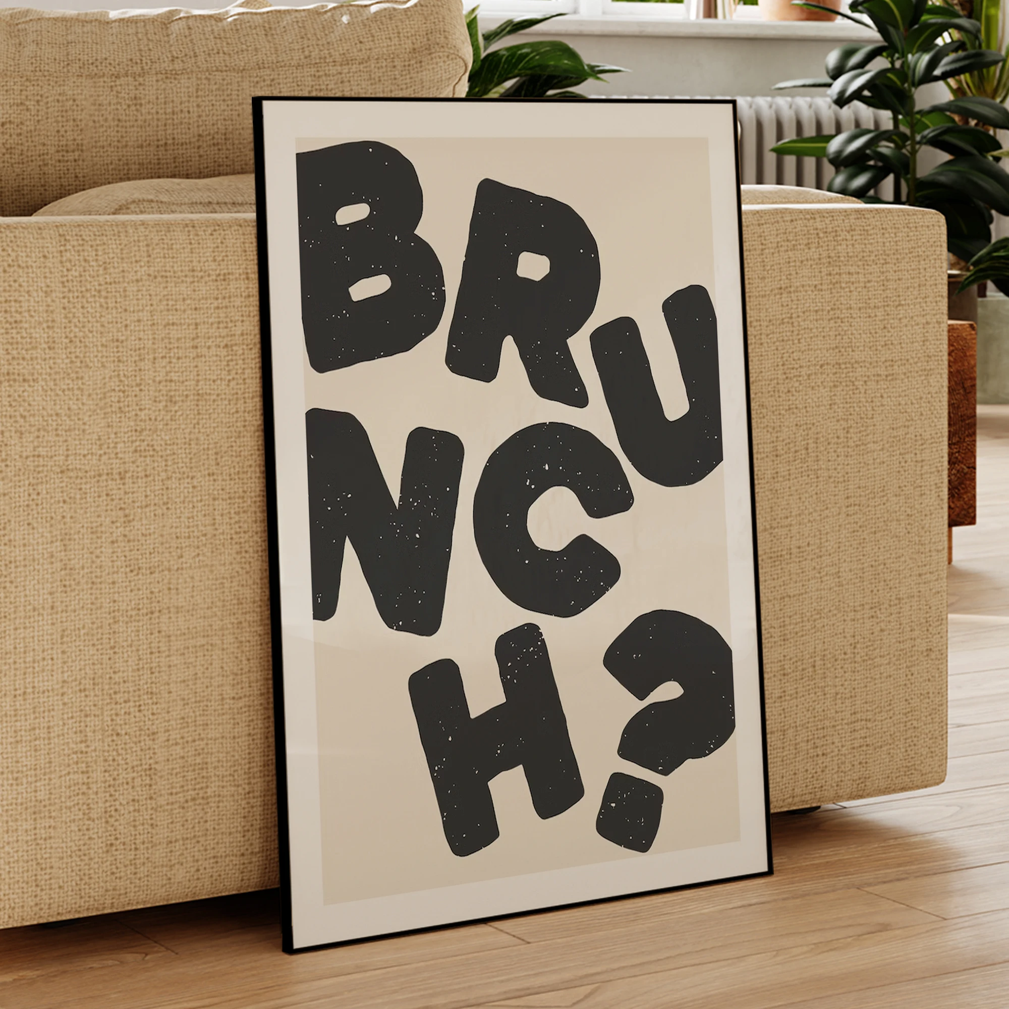 Brunch الحد الأدنى الأبجدية جدار الفن يطبع قماش اللوحة المشارك صورة لغرفة المعيشة الطعام غرفة نوم ديكور المنزل