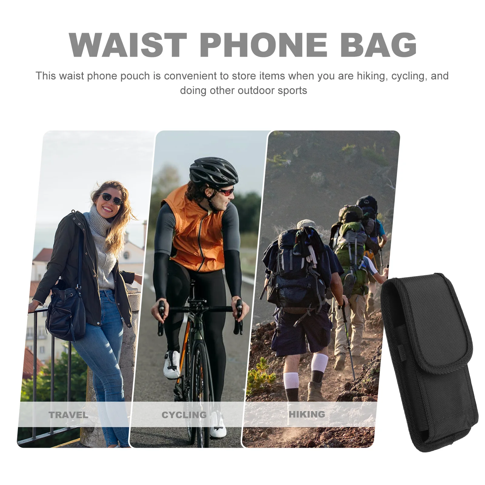 Outdoor Mobile Phone Belt Bag Waist Pouch Multifunction Running Holder Causal Nylon Cell for