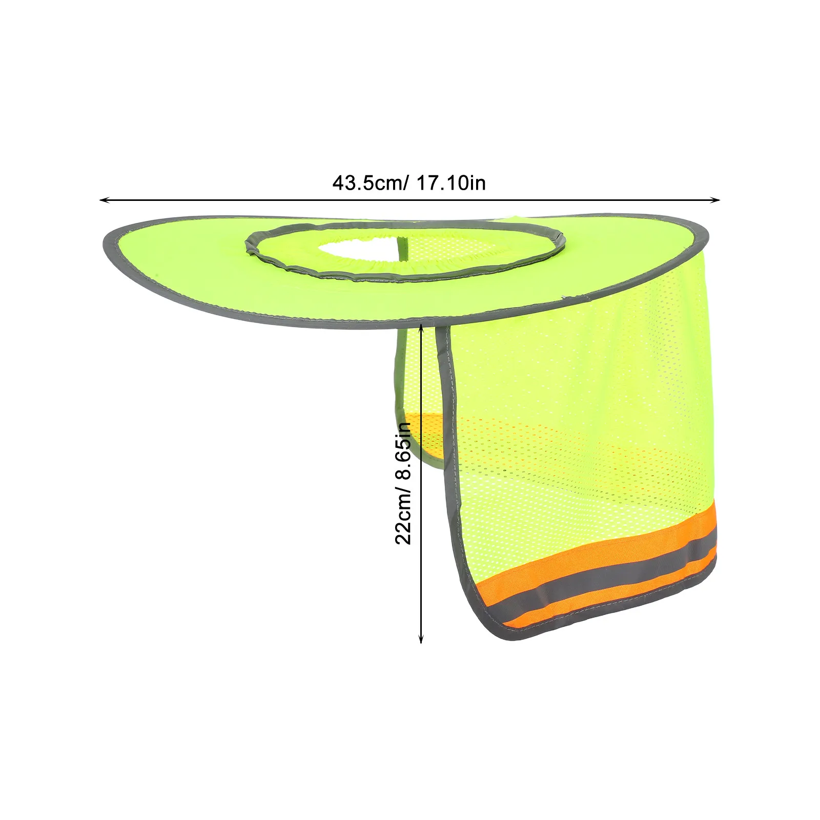 Sunproof Hard Hat Brim Shade with Integrated Mesh Visor Enhanced Cooling Full Brim Sun Protection for Outdoor Industrial Work