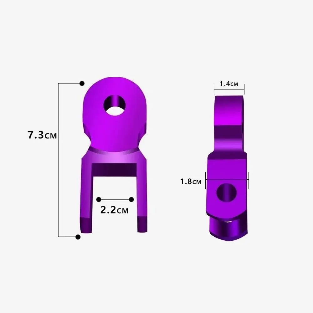 2 قطعة/المجموعة دراجة نارية من سبائك الألومنيوم الارتفاع موسع الثقيلة مقاومة للاهتراء الضابط الارتفاع تمديد دراجة نارية تعديل #6